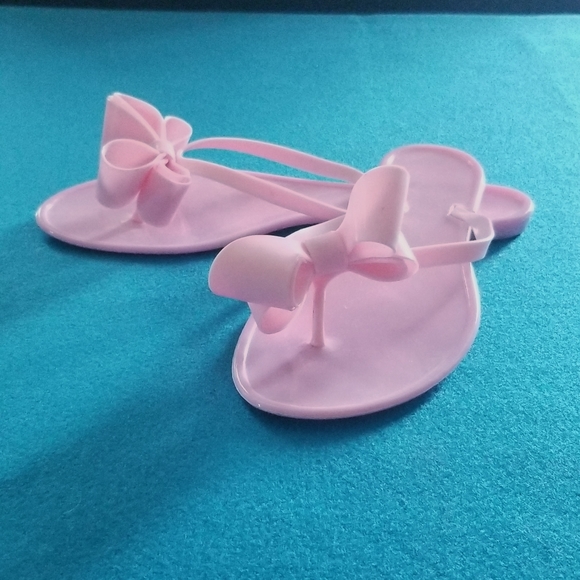 VTG pink jelly sandals with oversized bow - Picture 2 of 6